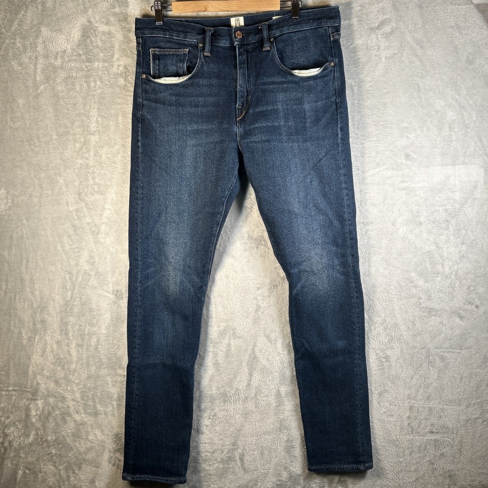 KTOA Men's Slim Straight Jeans - Blue - Picture 2 of 15